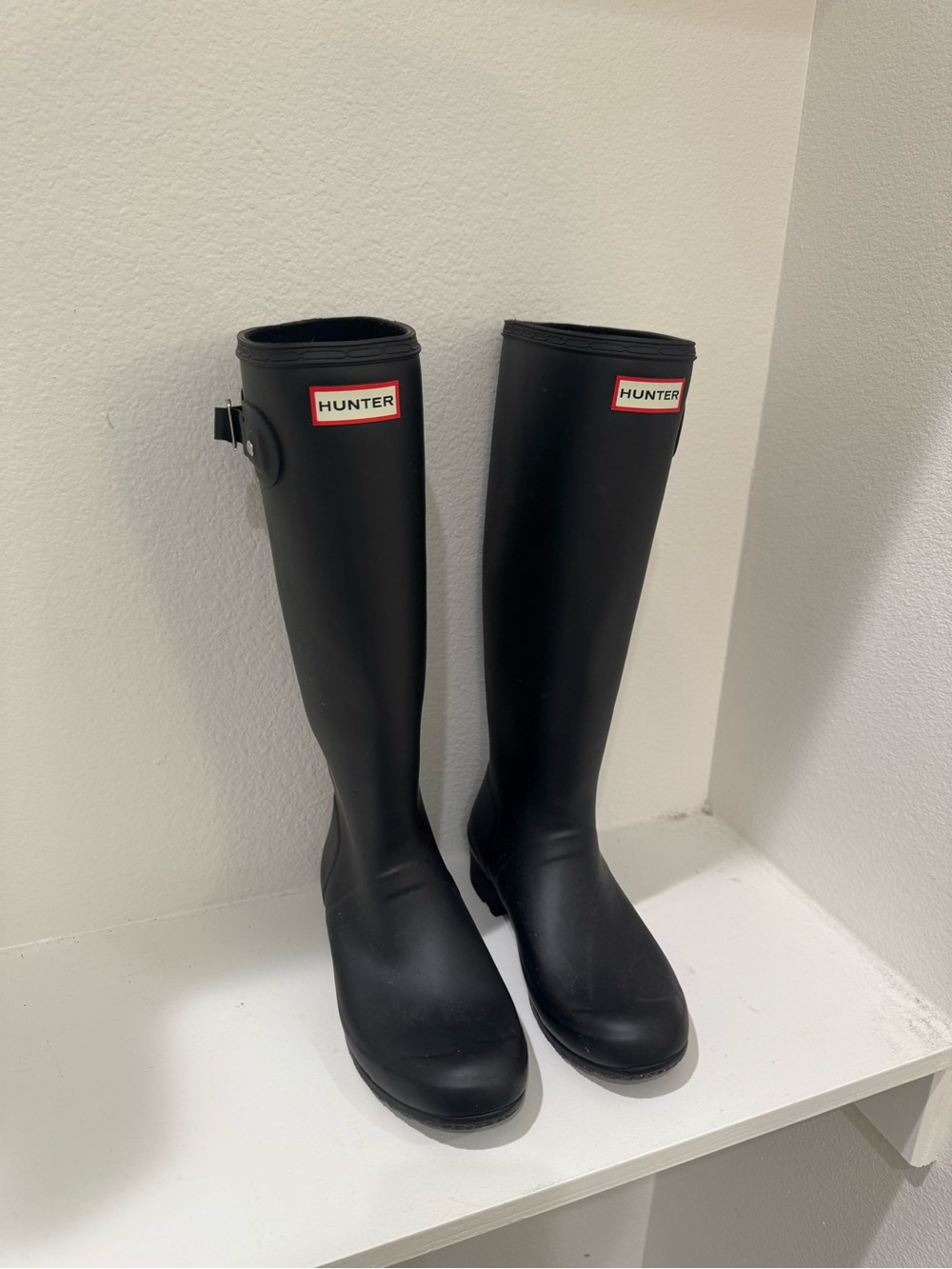 Hunter Women's Black Tall Rain Boots
